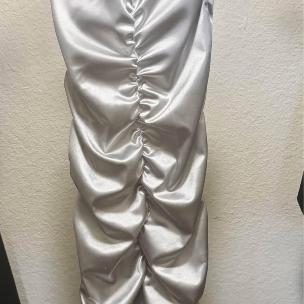 Asymmetrical Silver Dress